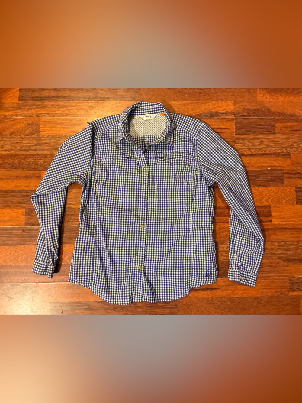 Men's Orvis Blue Button-Down Shirt